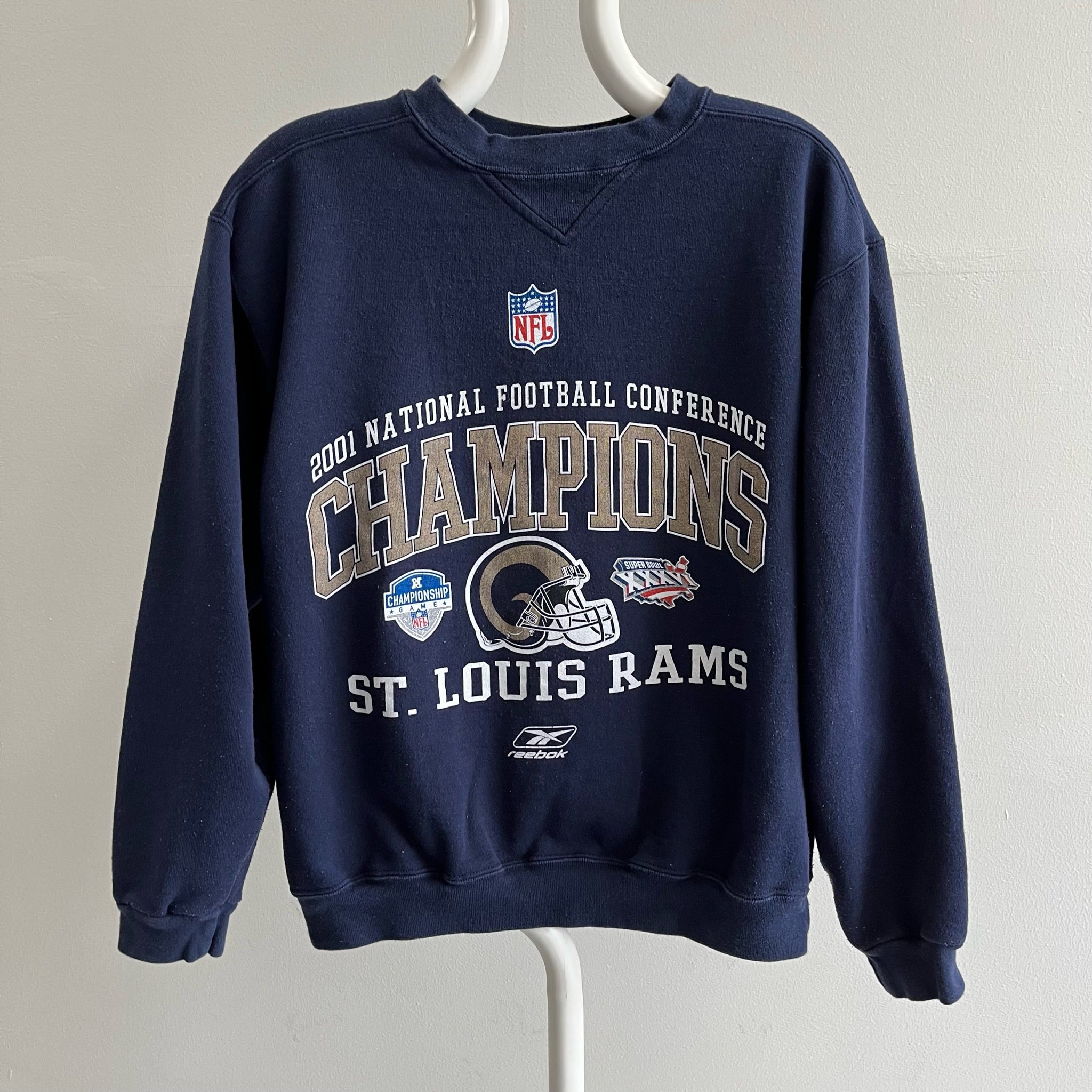 Vintage 2001 St. Louis Rams NFC Champions Long Sleeve T-Shirt 