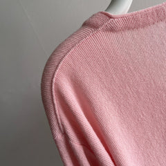 1980s Pale Pink Izod Cardigan with Staining