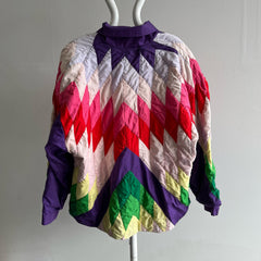 1970s Handmade by Doris Mansur Quilted Coat